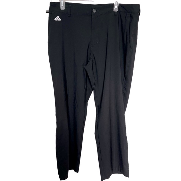 Adidas Climalite Men's Golf Pants Stretch Waist Lightweight Black Size 36x30 - Picture 1 of 10